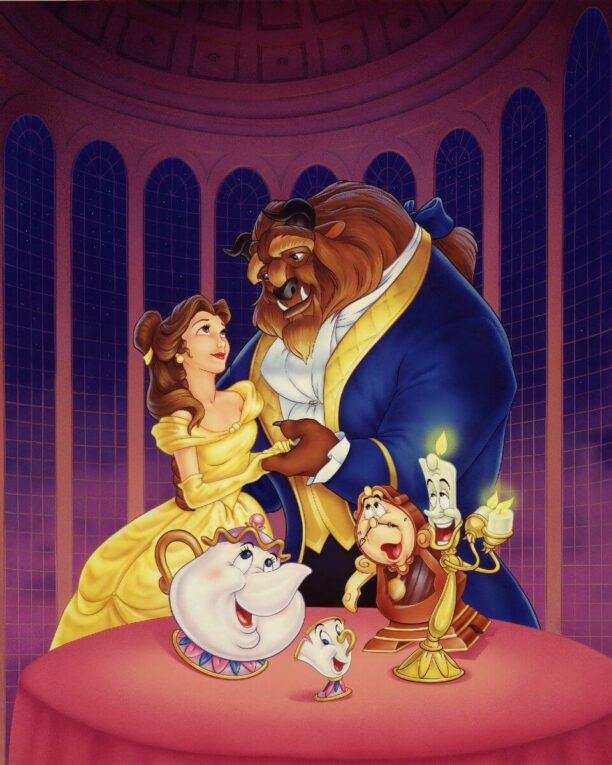Beauty and the Beast 1991 promo art