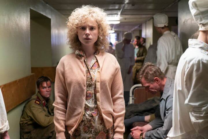 Jessie Buckley in Chernobyl.