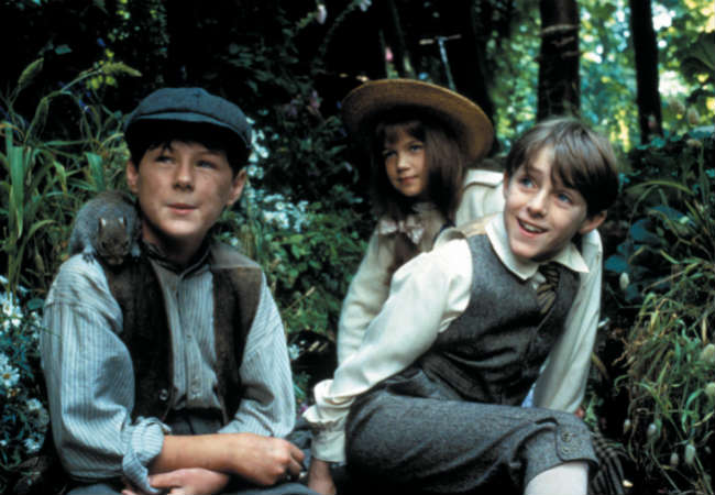 Dickon, Mary and Colin in The Secret Garden.